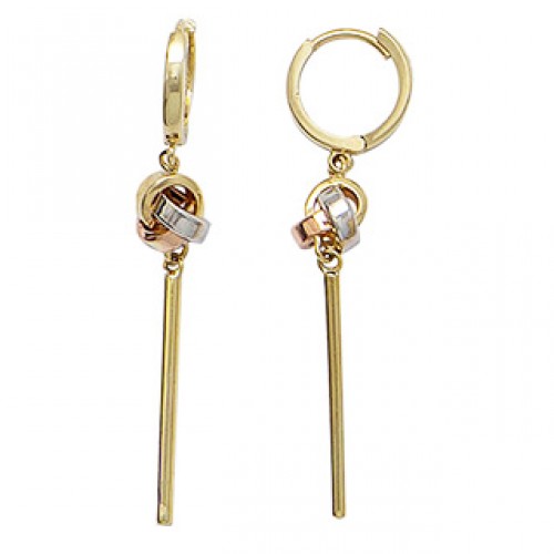 Gold earrings 10kt, 45mm GO8